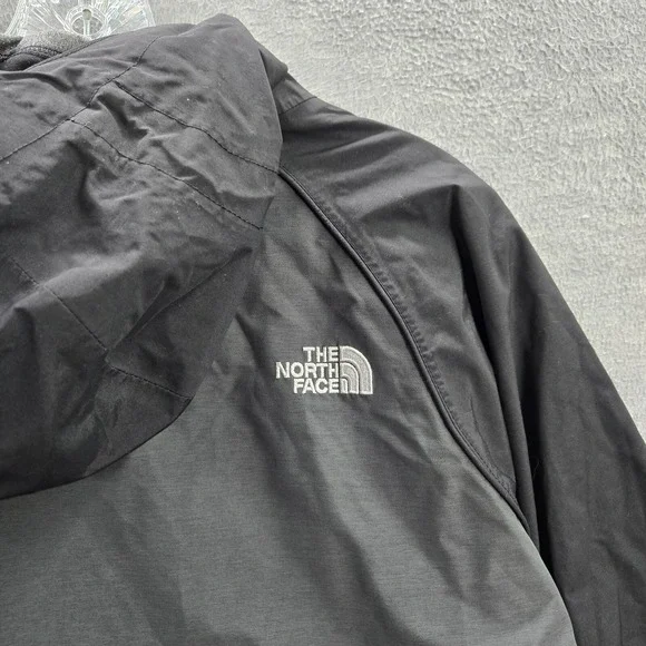 The North Face Women Jacket Medium Gray Hooded Dryvent Pockets Full Zip READ - Picture 9 of 16
